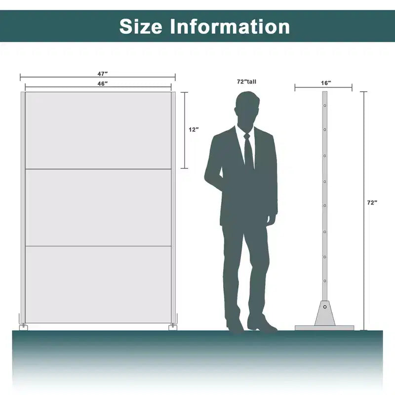 MAYEERTY Galvanized Steel Privacy Screen Outdoor and Indoor Divider Freestanding Decorative Screen for Balcony Garden 1pcs