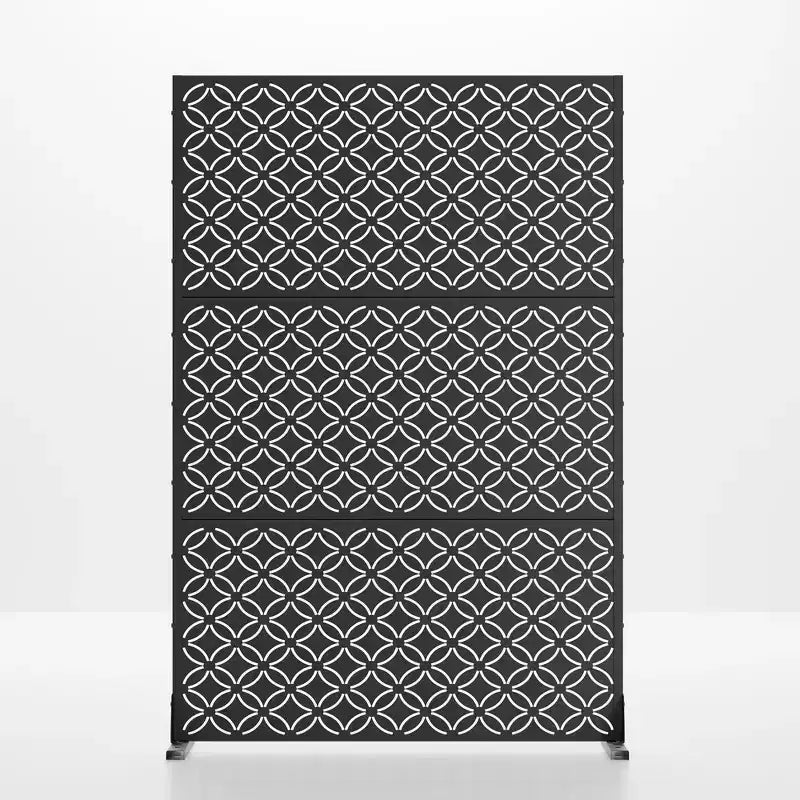 MAYEERTY Galvanized Steel Privacy Screen Outdoor and Indoor Divider Freestanding Decorative Screen for Balcony Garden 1pcs