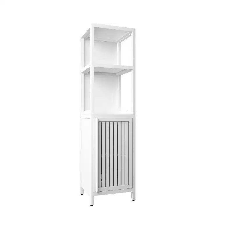 Okak Bamboo Bathroom Storage Cabinet, Multifunctional Freestanding Cabinet with 2 Shelves&1 Door, Bathroom & Kitchen Organizer