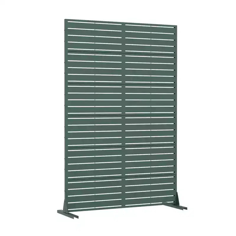 MAYEERTY 7247 in Metal Outdoor Patio Privacy Screen Freestanding Room Divider Partition for Indoor, White
