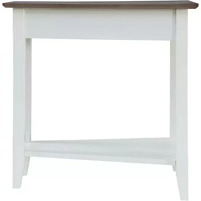 HomeStock Belmont Round End Table with Bottom Shelf, Elegant Side Table Featuring Curved Legs, Stylish Accent Table for Living Room Storage