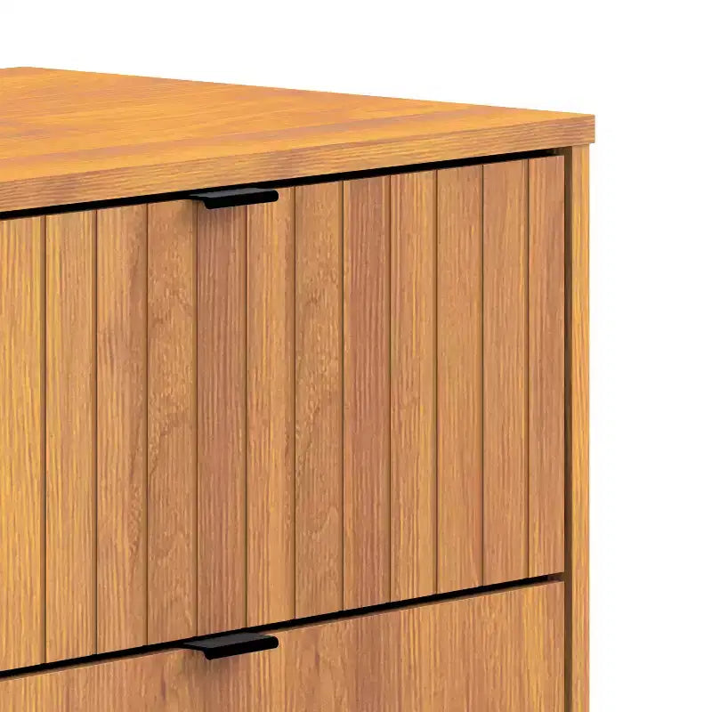 Galano Zaffy 6 Drawer Dresser (Interlock) - Amber Walnut
