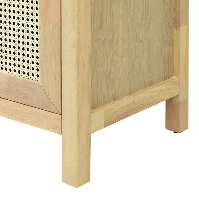 Okak Bohemian Style Sideboard Cabinet, Bufft Cabinet with 4 Doors and 1 Open Shelf, Storage Cabinet for Living Room, Dining Room, Kitchen