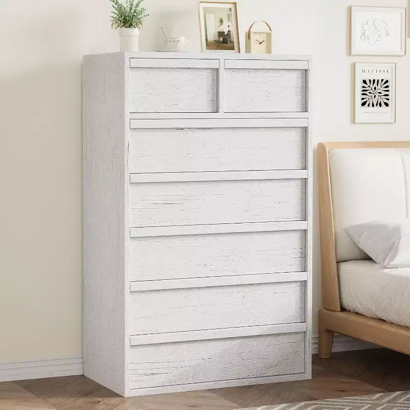 COZONY 5/7 Drawer Dresser for Bedroom, Modern Tall Chest of Drawers with Large Storage, Wooden Organizer for Living Room, Nursery, Entryway