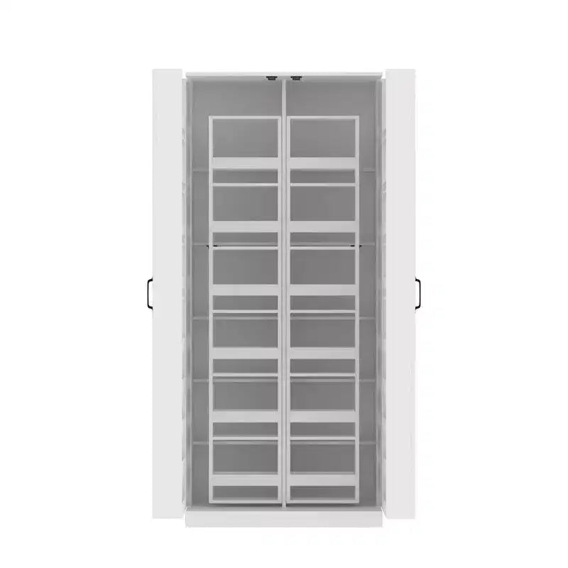 Famapy Garage Storage Cabinet with Rotating Shelves & Door Compartments,Multi-Layer Organizer,Sturdy Construction,for Tools & Garden Supplies