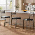 Set of 2/4 Counter Height Bar Chair with Back, Thick Cushion and Upholstered for Kitchen Island, Counter Bar