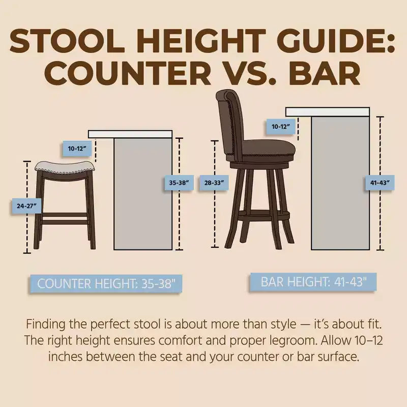 ROME + OAK Runyan Counter Stool, Dark Walnut, Vintage Brown Vegan Leather, Set of 4