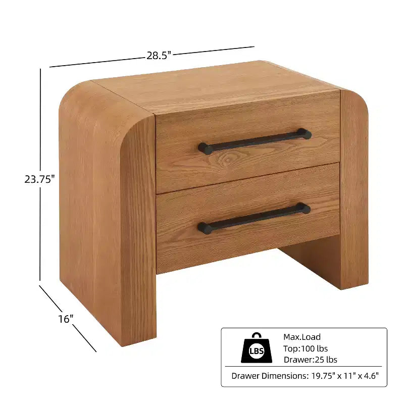 Christopher Knight Home Arleston 28.50 Modern Nightstand with 2 Drawers