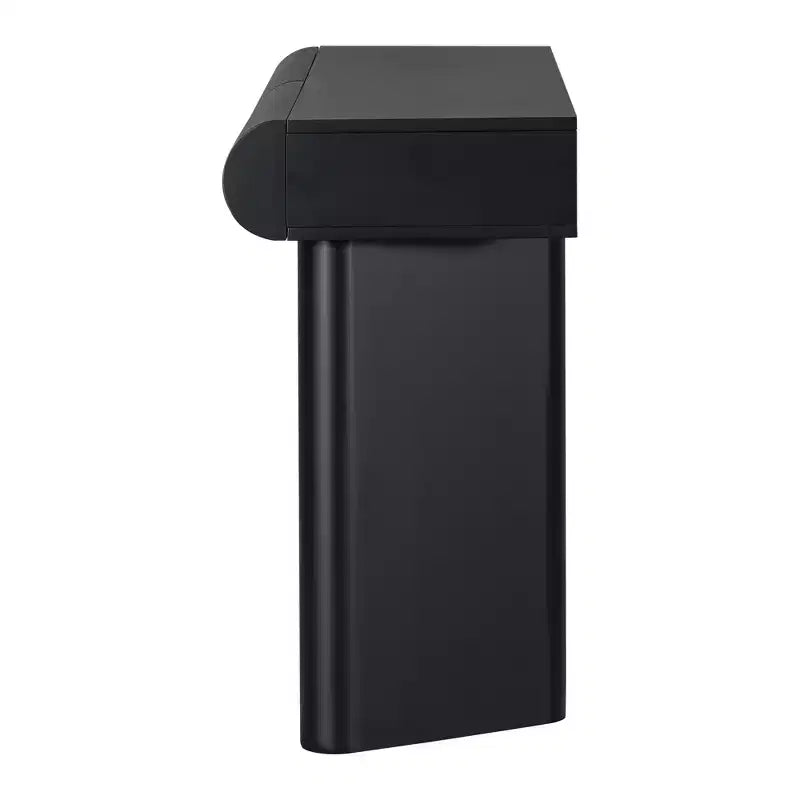 Modern Narrow Entryway Table with Curved Drawer & Geometric Leg, Space-Saving Sofa Table for Hallway Living Room Bedroom Small Apartments Foyer