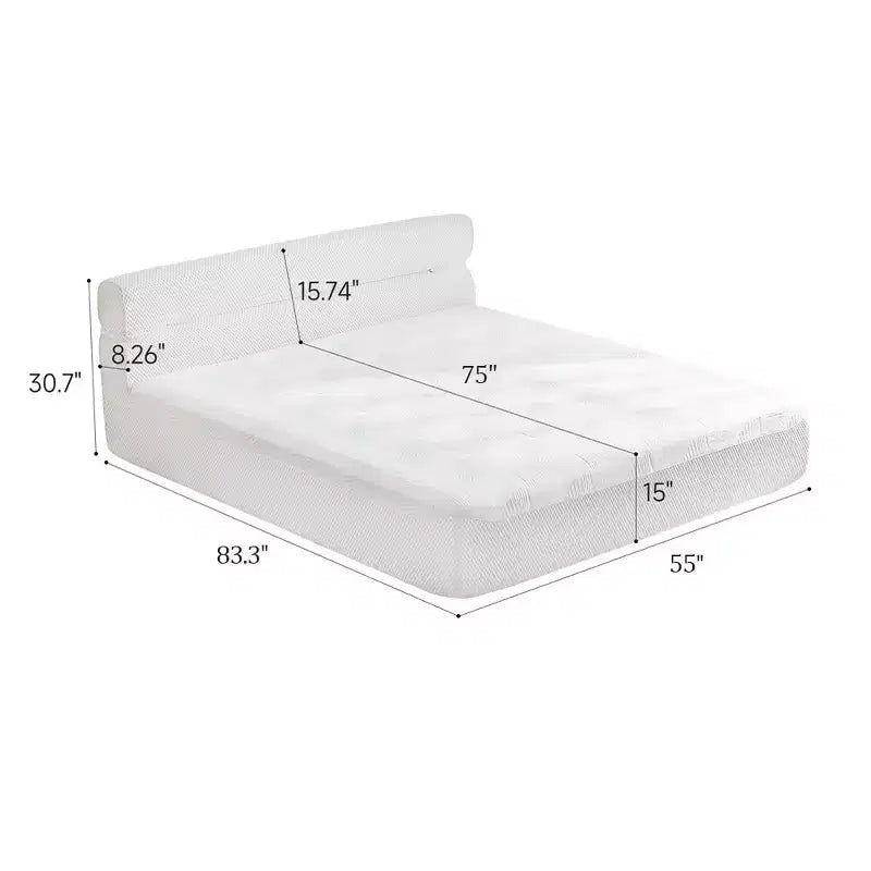 GDFStudio Christelle Contemporary Upholstered Mattress Bed