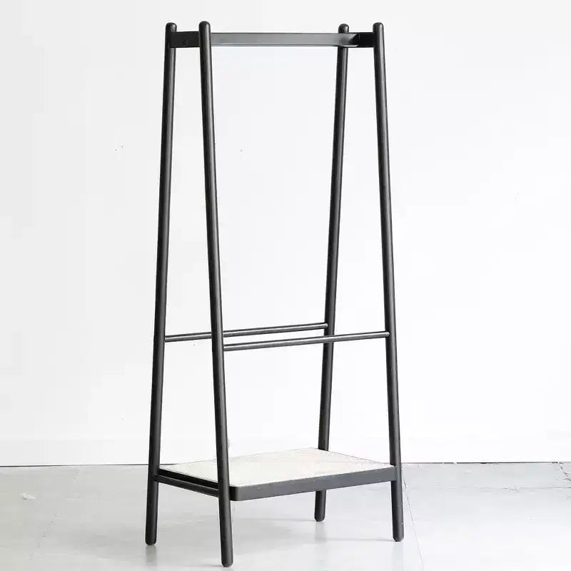 Wooden Valet Stand for Men Women, Clothing Rack with Drawer,Coat Hanger,Tray Organizer,Necktie Bar,Shoe Shelf, Suit Valet for Bedroom Office Entryway