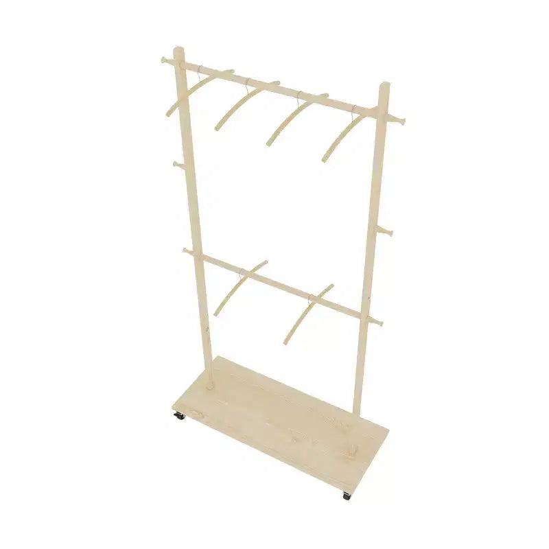 Wooden Valet Stand for Men Women, Clothing Rack with Drawer,Coat Hanger,Tray Organizer,Necktie Bar,Shoe Shelf, Suit Valet for Bedroom Office Entryway