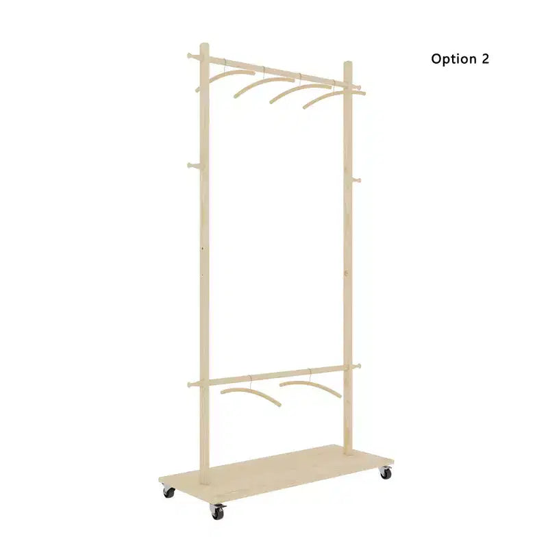 Wooden Valet Stand for Men Women, Clothing Rack with Drawer,Coat Hanger,Tray Organizer,Necktie Bar,Shoe Shelf, Suit Valet for Bedroom Office Entryway