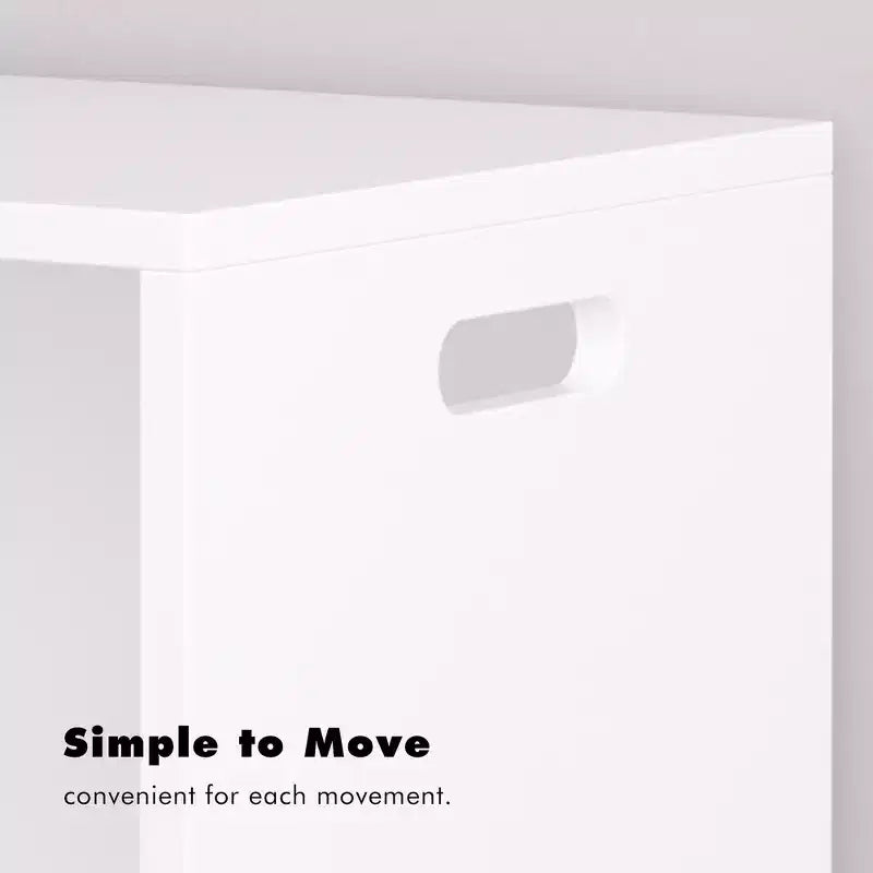 Whisen Open Toy Storage Box for Kids, Wooden Organizer Bin, Large Storage Space - White