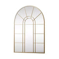 HomeRoots 41 Black Metal Arch Window Pane Framed Accent Mirror