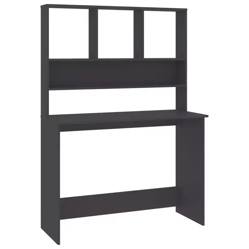 Clihome Modern Floating Desk, Floating Desk with 3 Shelves,Wall Mounted Computer Desk with Matte Finish for Small Spaces