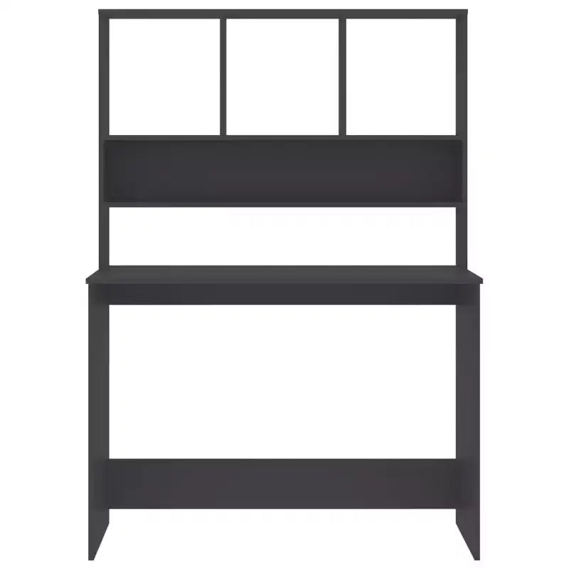 Clihome Modern Floating Desk, Floating Desk with 3 Shelves,Wall Mounted Computer Desk with Matte Finish for Small Spaces