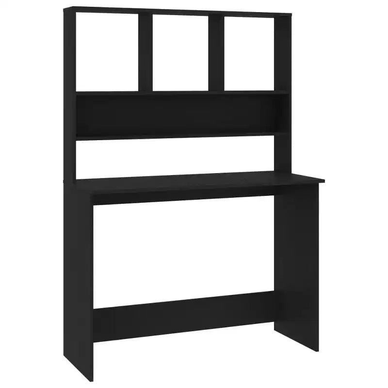 Clihome Modern Floating Desk, Floating Desk with 3 Shelves,Wall Mounted Computer Desk with Matte Finish for Small Spaces
