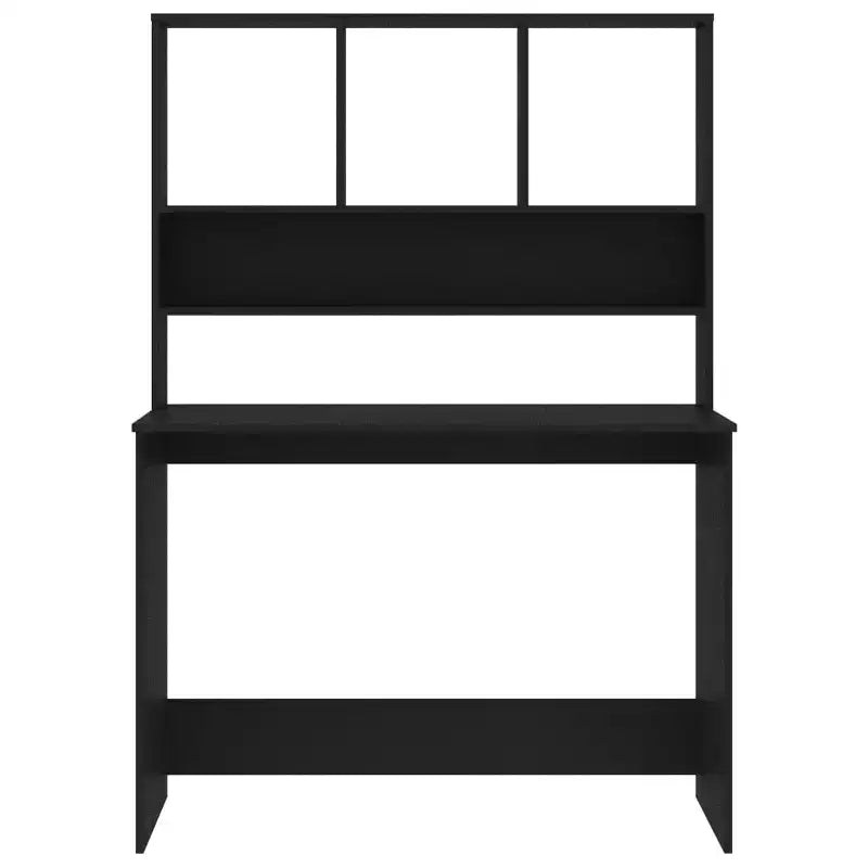 Clihome Modern Floating Desk, Floating Desk with 3 Shelves,Wall Mounted Computer Desk with Matte Finish for Small Spaces