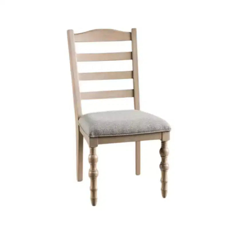Royal Hampton Dining Side Chair Set of 2, Turned Legs, Light Brown Solid Wood