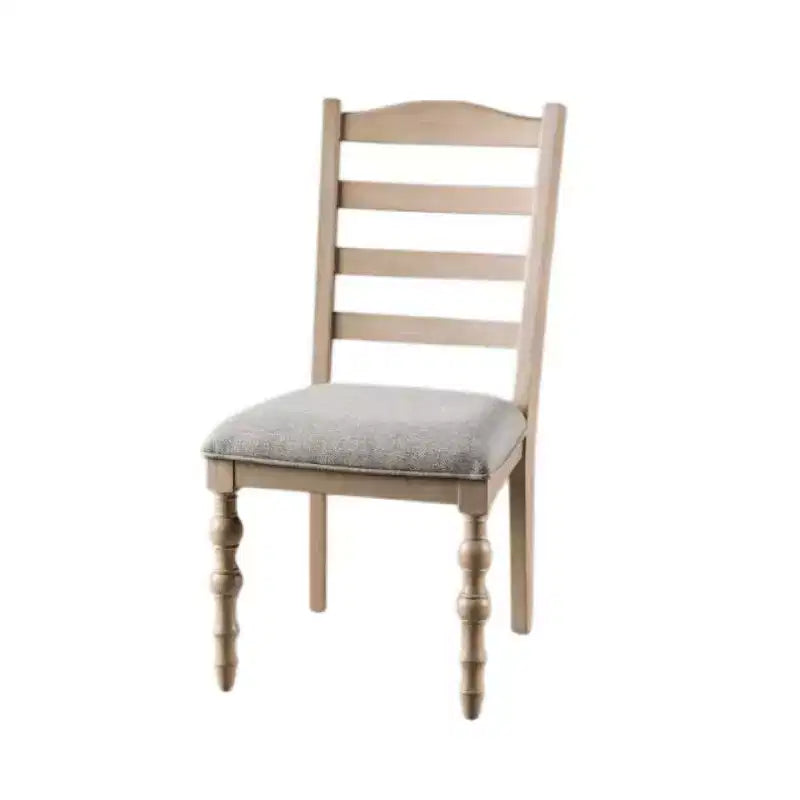 Royal Hampton Dining Side Chair Set of 2, Turned Legs, Light Brown Solid Wood