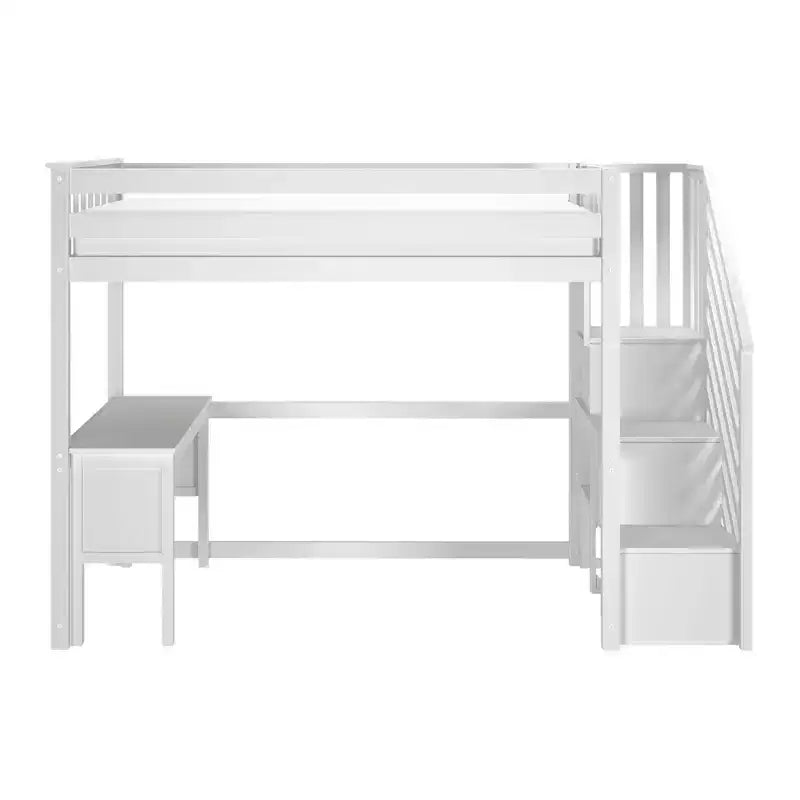 Classic Twin High Loft (ladder on end) + Desk + Staircase