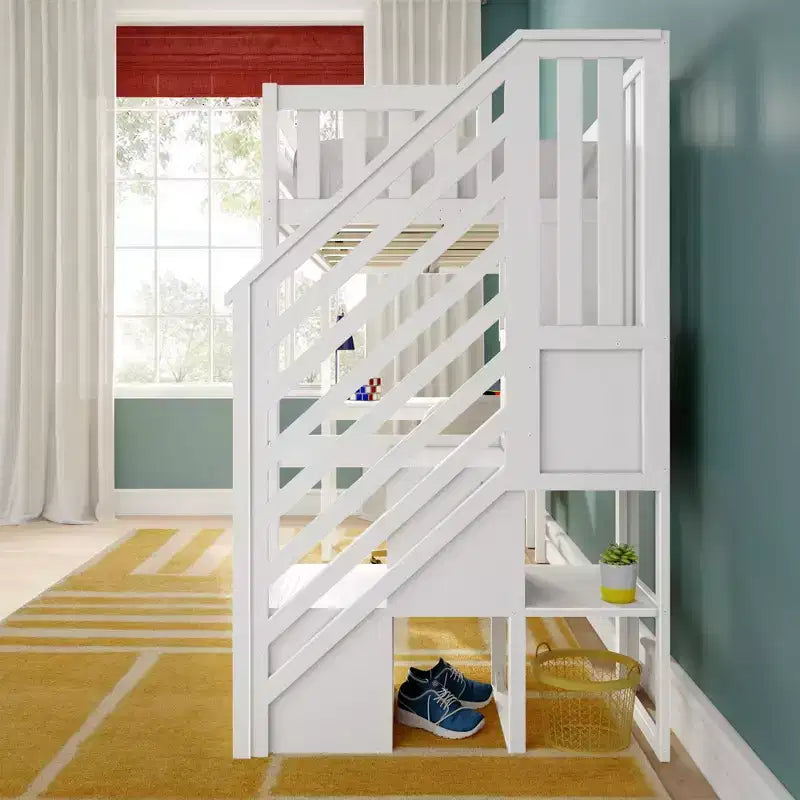 Classic Twin High Loft (ladder on end) + Desk + Staircase