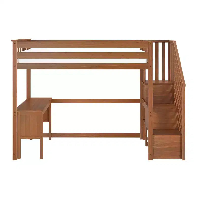 Classic Twin High Loft (ladder on end) + Desk + Staircase