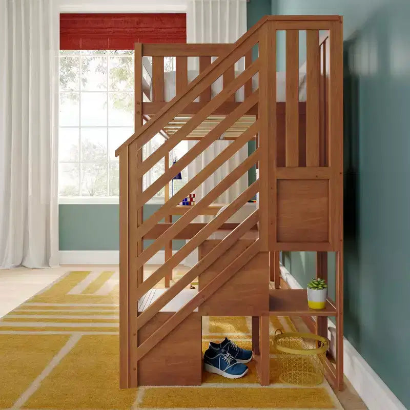 Classic Twin High Loft (ladder on end) + Desk + Staircase