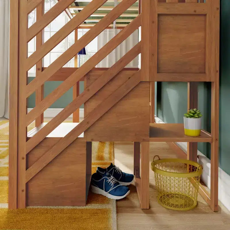 Classic Twin High Loft (ladder on end) + Desk + Staircase