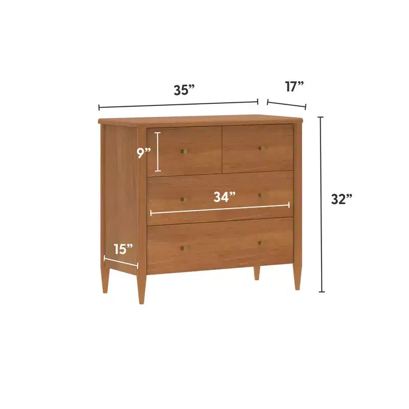 Harbor 3 Drawer with Divided Top Drawer Dresser