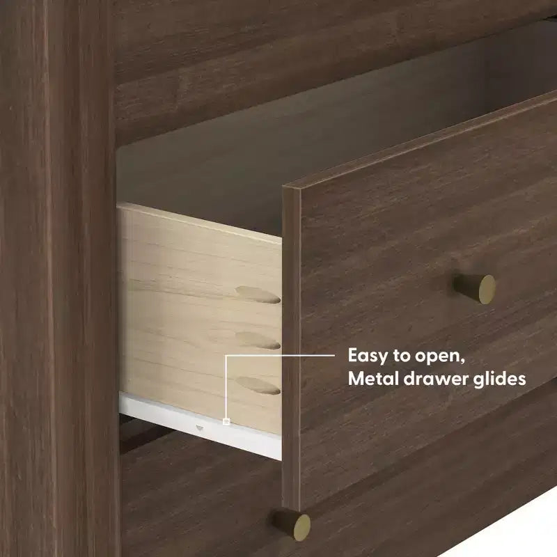 Harbor 3 Drawer with Divided Top Drawer Dresser