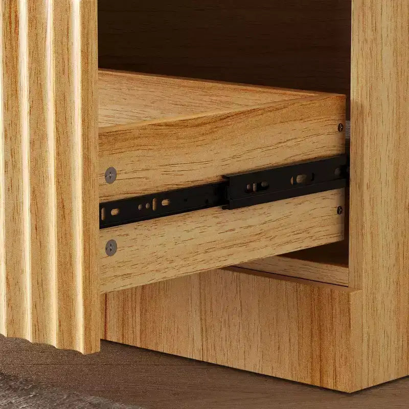 Famapy Wood - Tone Magnetic Door Kitchen Pantry Cabinet  Adjustable Shelves & Drawer Storage