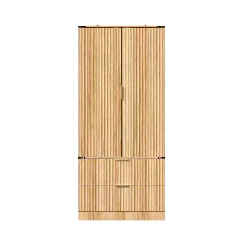 Famapy Wood - Tone Magnetic Door Kitchen Pantry Cabinet  Adjustable Shelves & Drawer Storage