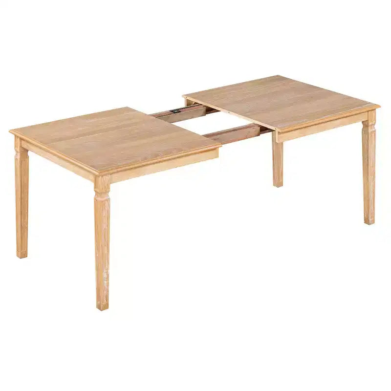 Whisen Vintage Dining Table Set & Rustic Kitchen Table Set for 6 with 4 Chairs & Bench and Retro Carved Legs