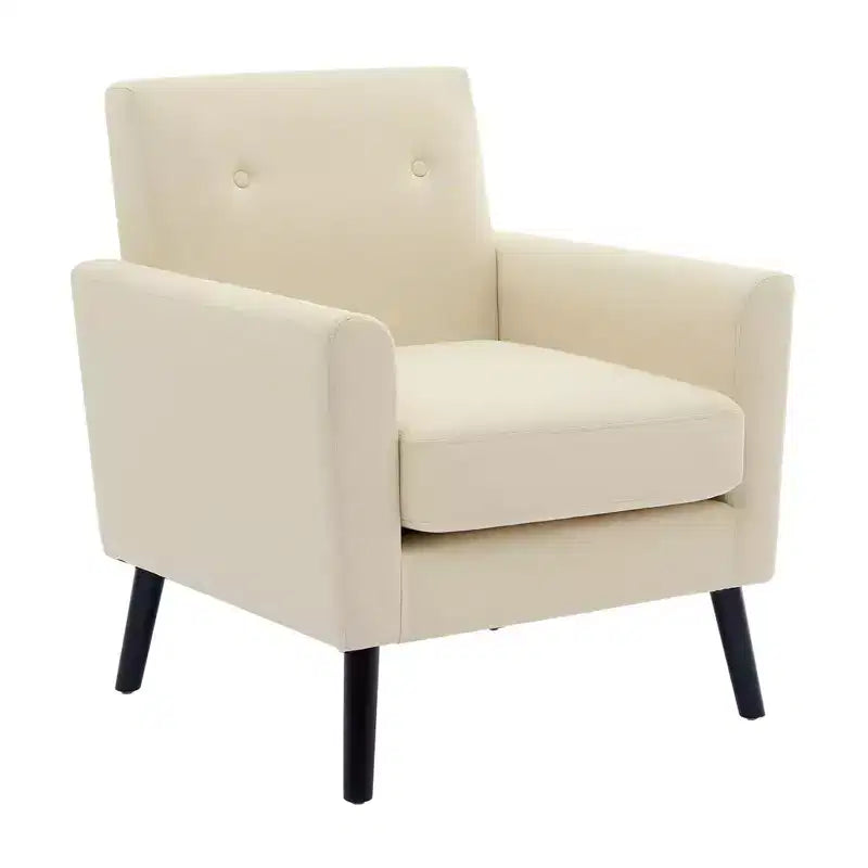 Accent Chair ,Modern Wingback Living Room Chair,Linen Fabric Reading Accent Chairs,Comfy Armchair Single Sofa Chair,High-Resilience Cushion