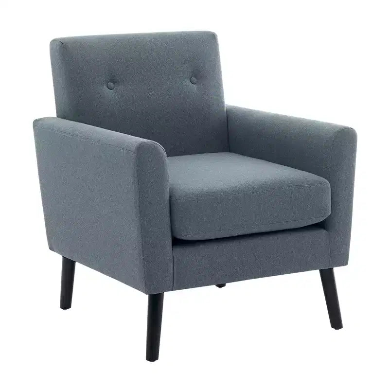 Accent Chair ,Modern Wingback Living Room Chair,Linen Fabric Reading Accent Chairs,Comfy Armchair Single Sofa Chair,High-Resilience Cushion