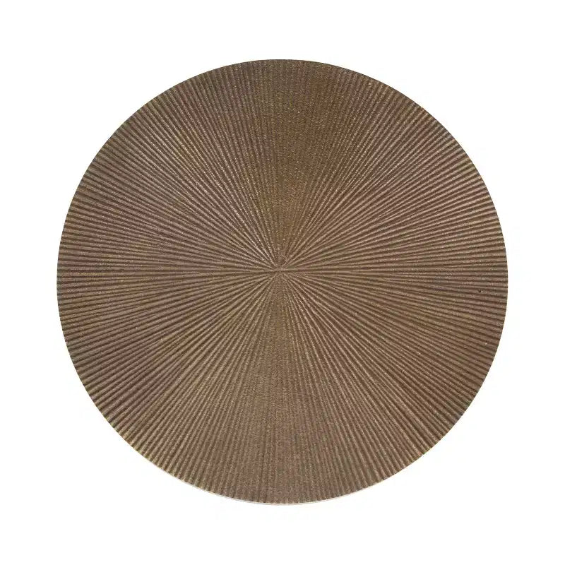 Kate and Laurel Engles Adjustable Embossed Metal Table and Plant Stand, 10x10x30, Gold and Black