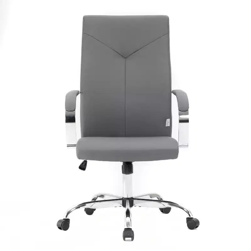 HomeStock 33 in.H Adjustable Height Gray Cushion Seat Material with Casters/Wheels Office Chairs