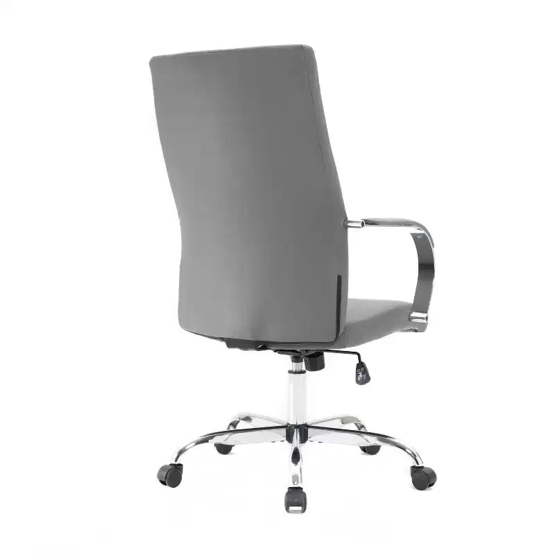 HomeStock 33 in.H Adjustable Height Gray Cushion Seat Material with Casters/Wheels Office Chairs
