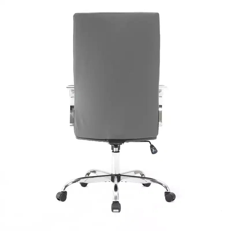 HomeStock 33 in.H Adjustable Height Gray Cushion Seat Material with Casters/Wheels Office Chairs