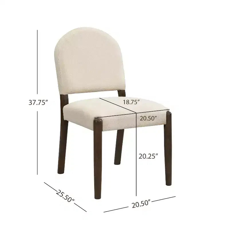 Christopher Knight Home Boyle Mid Century Fabric Upholstered Dining Chairs with Back (Set of 2)