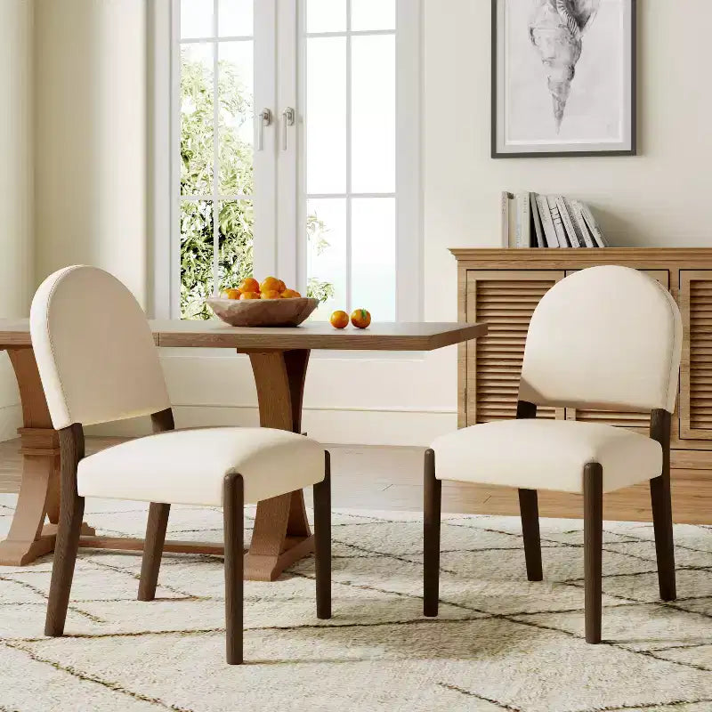 Christopher Knight Home Boyle Mid-Century Fabric Upholstered Dining Chairs with Back (Set of 2)