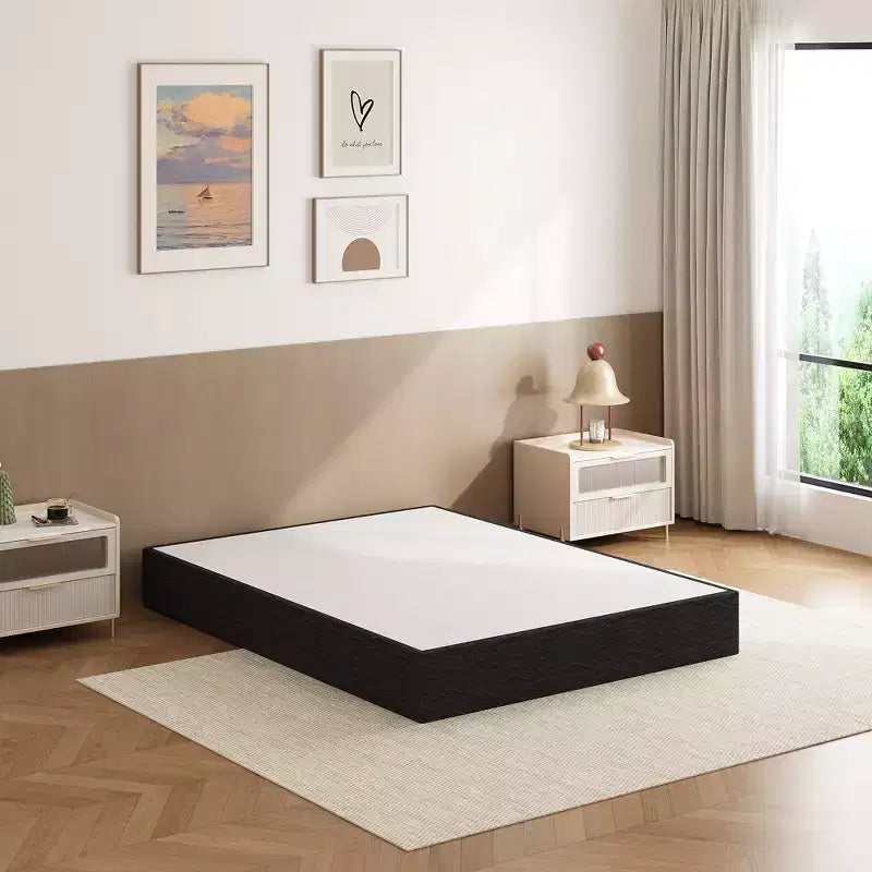 Dyonery Queen Size Box spring, reinforced metal frame structure, equipped with elastic bed hat style coat