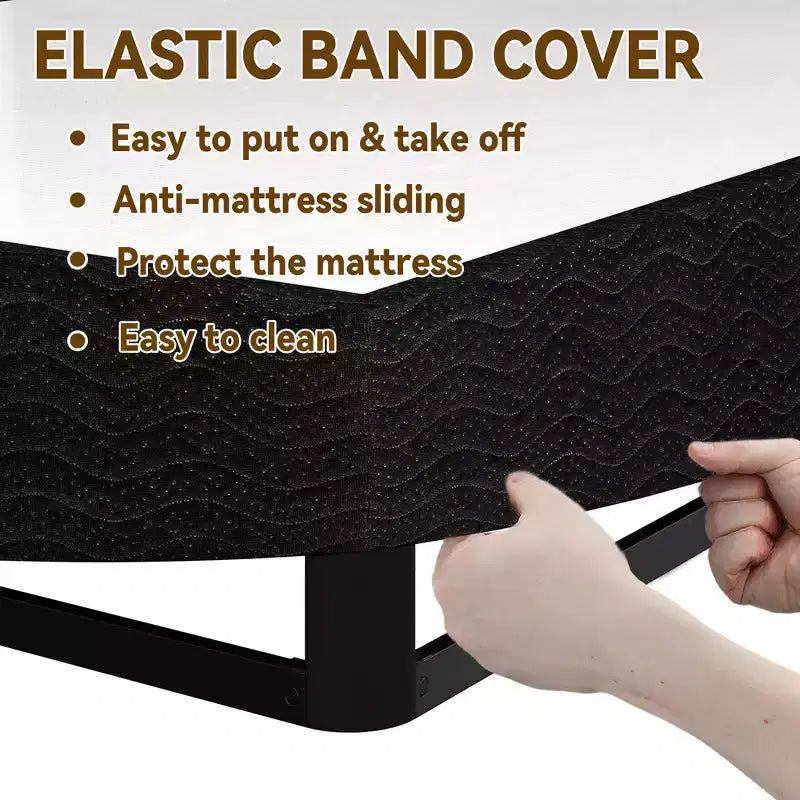 Dyonery Queen Size Box spring, reinforced metal frame structure, equipped with elastic bed hat style coat