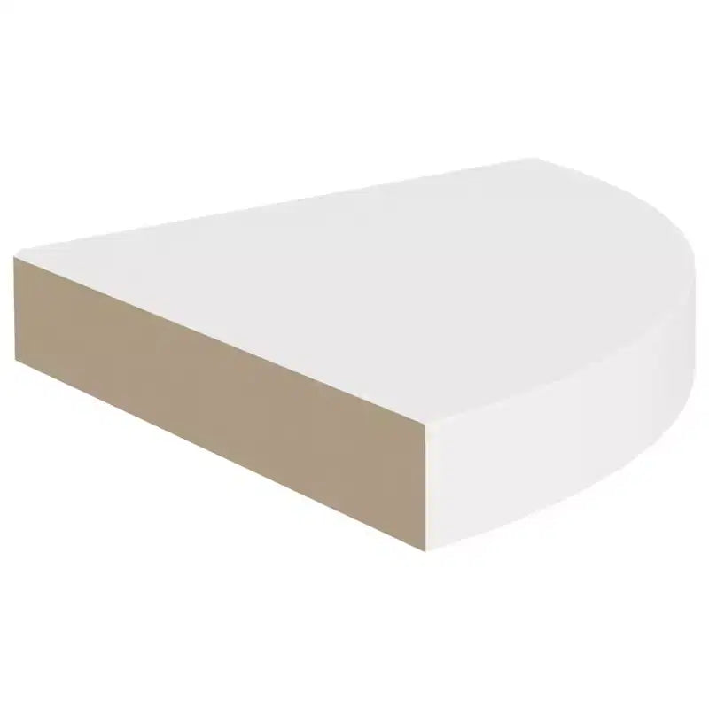 Corner Shelf Set of 2 White Honeycomb MDF, metal Standard