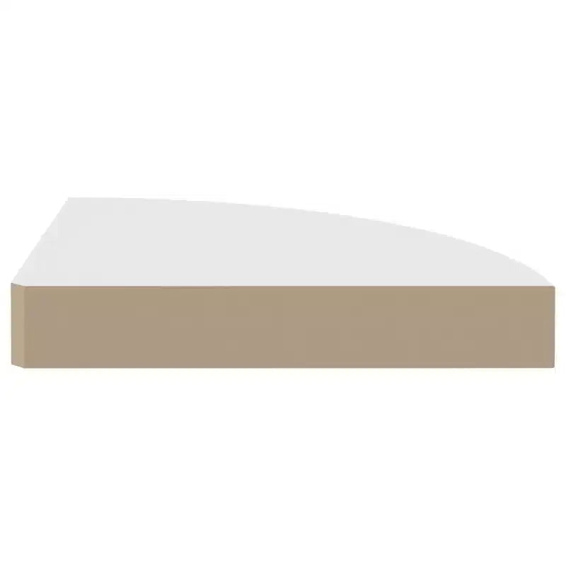 Corner Shelf Set of 2 White Honeycomb MDF, metal Standard