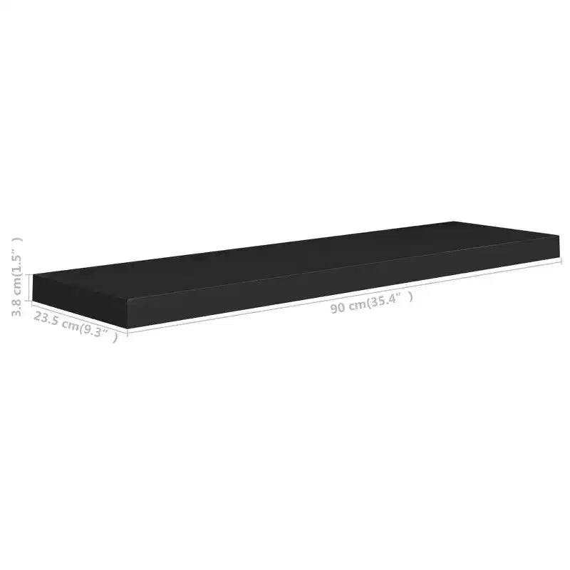 Wall Shelf Black Honeycomb MDF, metal Medium Wall Shelf