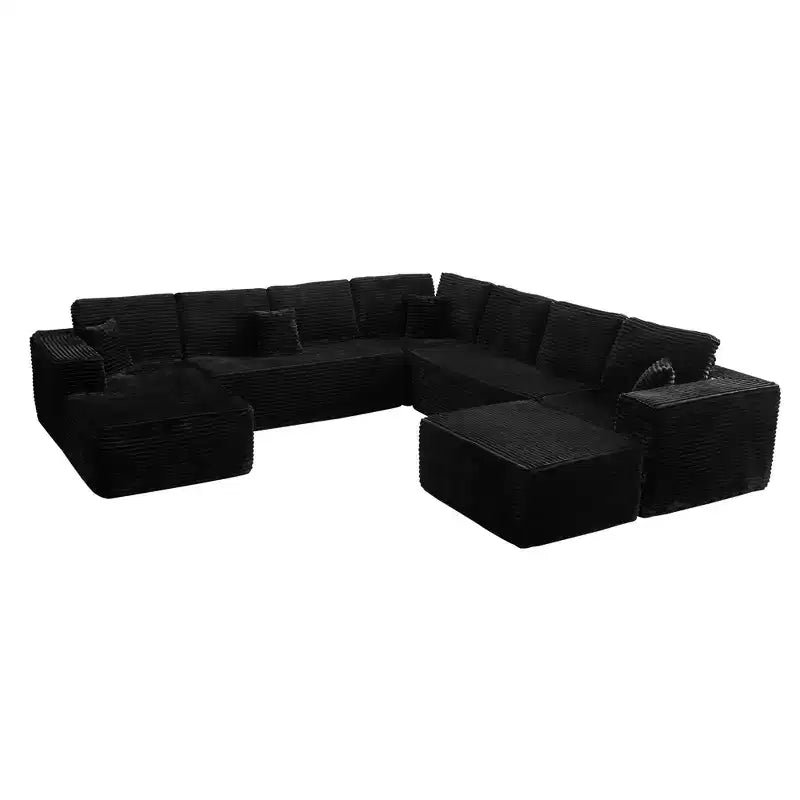 HOMLUX U-Shape Modular Sectional Sofa Couch, 27 Deep Seat Modern Minimalist Couches for Living Room, Style 4