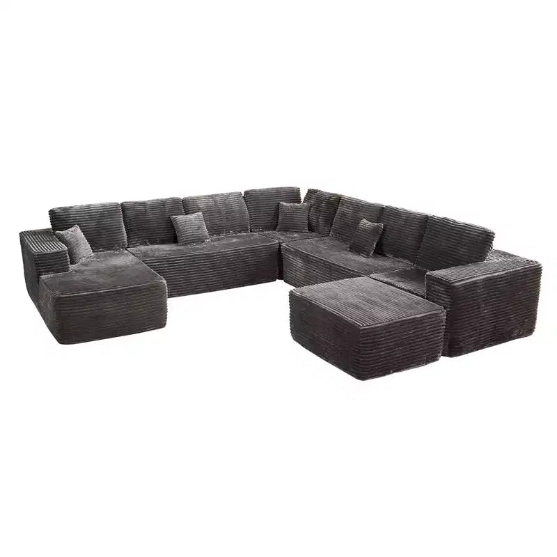 HOMLUX U-Shape Modular Sectional Sofa Couch, 27 Deep Seat Modern Minimalist Couches for Living Room, Style 4